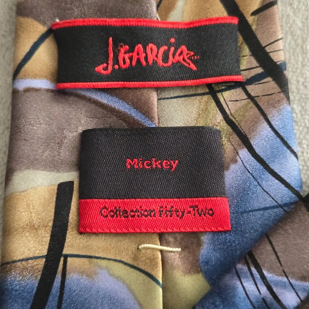 Jerry J Garcia Necktie Tie Mickey Limited Edition Collection Fifty-two Silk